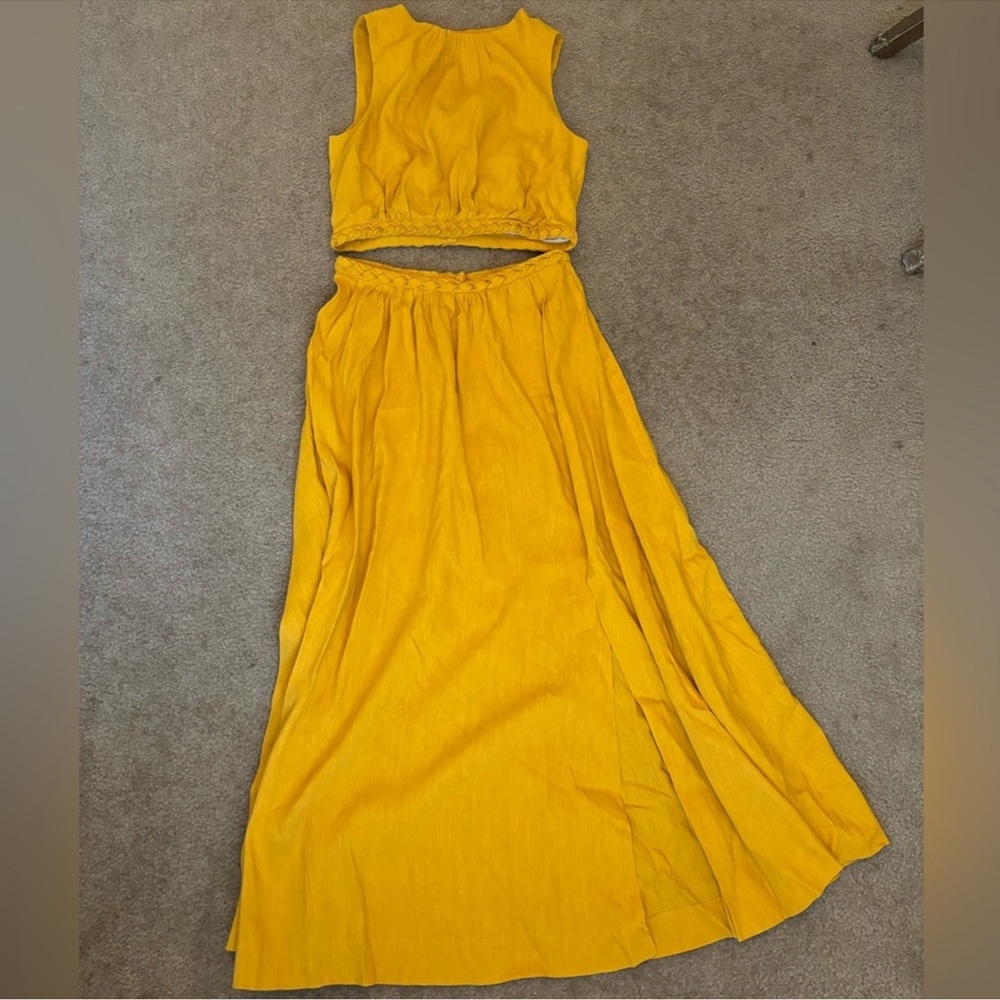 ✨☀️Sezane Elegant Sun Soraya Skirt and Abella Blouse Set